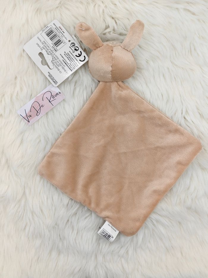 Doudou lapin bébé douceur beige neuf - photo numéro 2