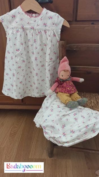 Ensemble robe et culotte tbe petit bateau 12 mois