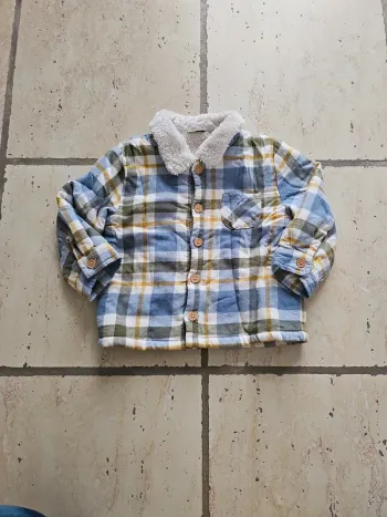 Chemise chaude à carreaux bleu - Tape à l'œil - 24 mois/86 cm