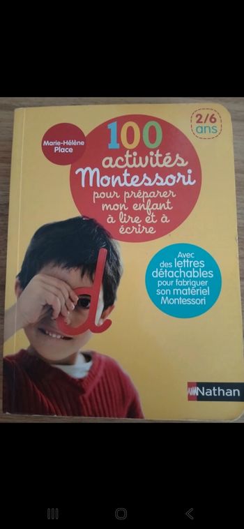 Livre activités d'activités Montessori