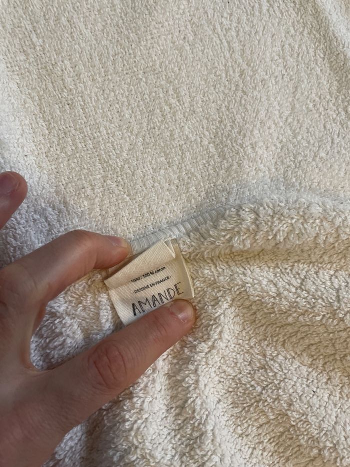 Cape de bain 100% coton - amande - photo numéro 3