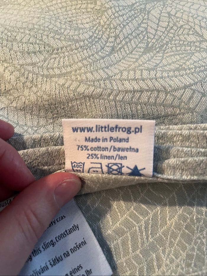 Écharpe de portage Little Frog en coton et Lin Neuve - photo numéro 4