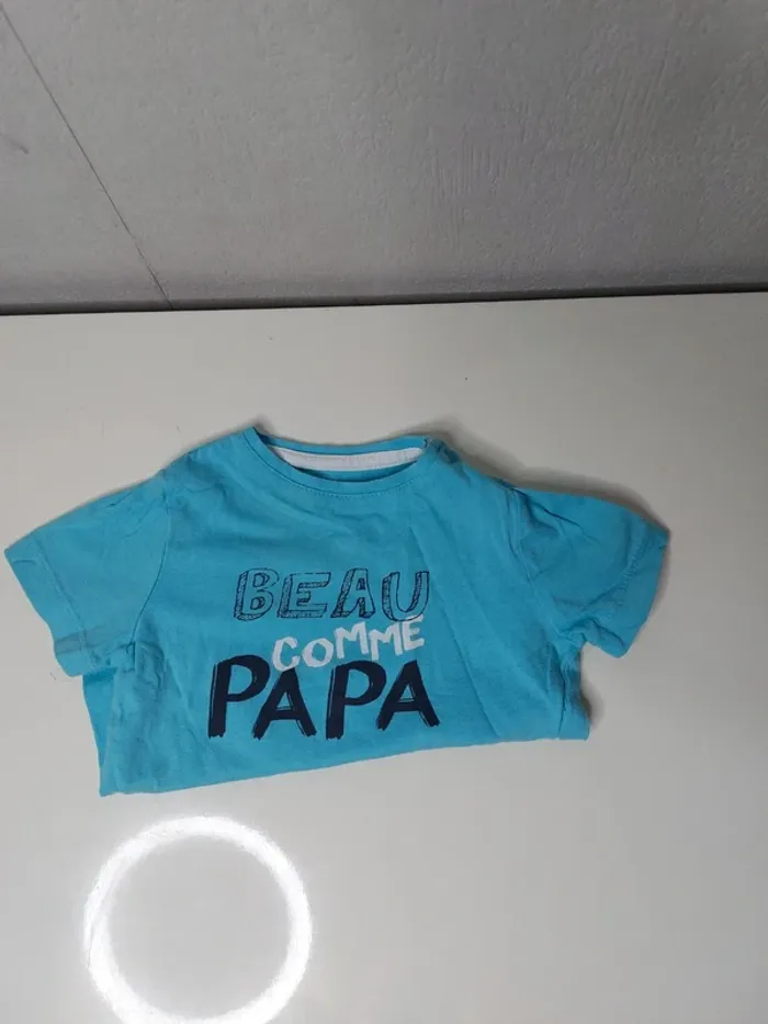 Tee-shirt bleu imprimé "Bébérêve " - photo numéro 3