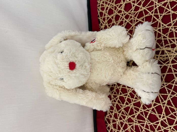 Doudou lapin blanc ROUGE KALOO - photo numéro 4
