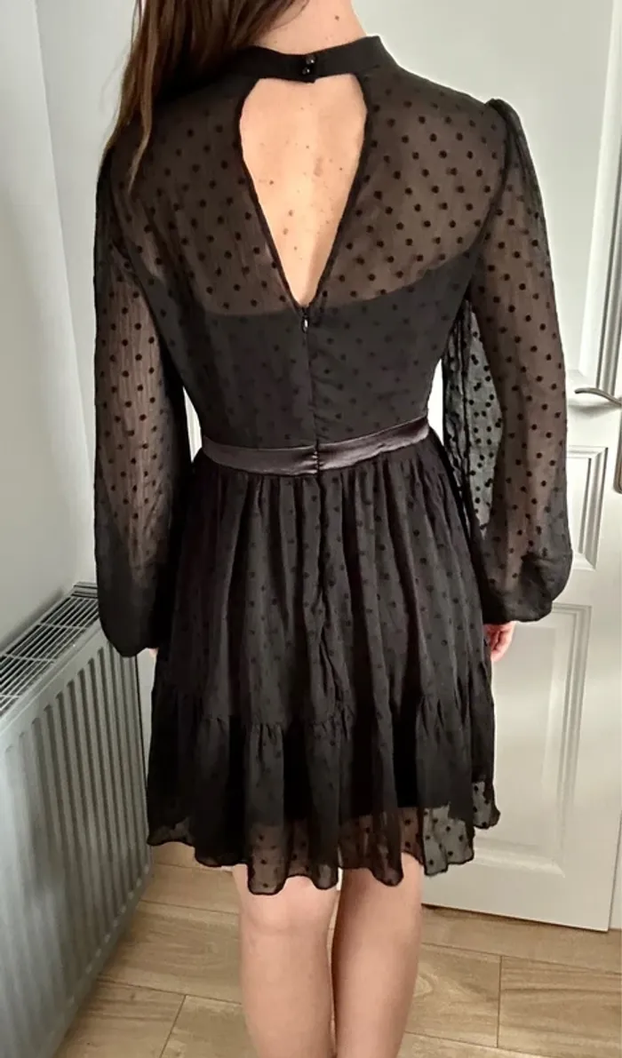 Robe noire chic & semi transparente – Naf Naf taille 38 - photo numéro 2