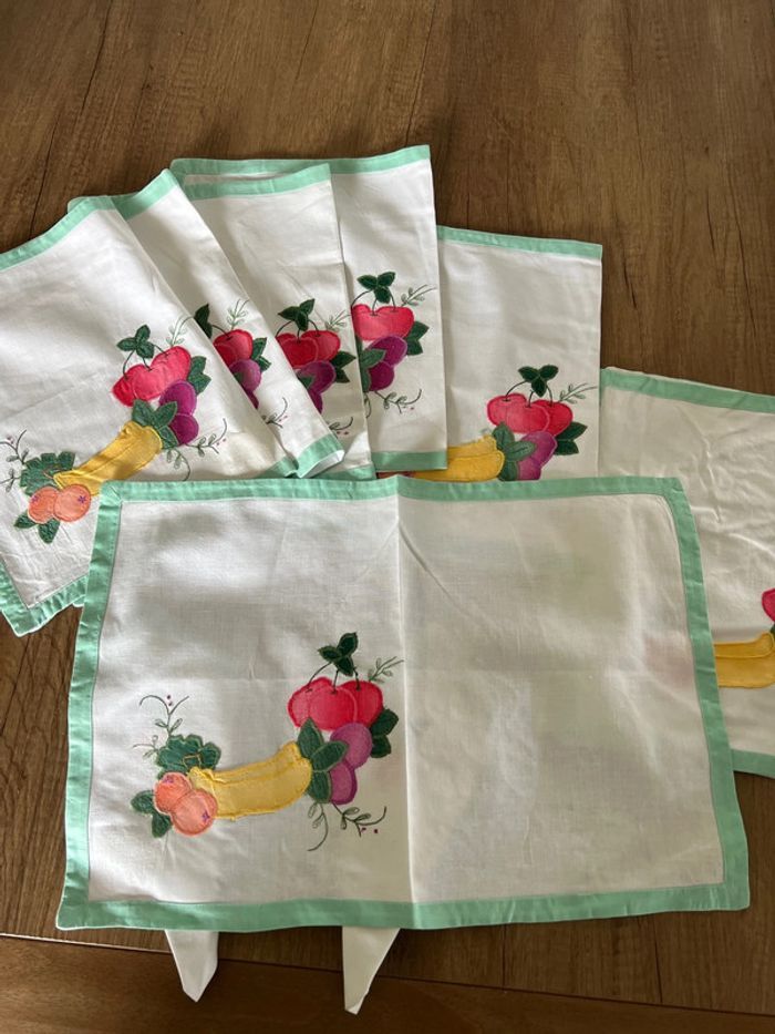 Lot sets de table fruits neufs - photo numéro 3