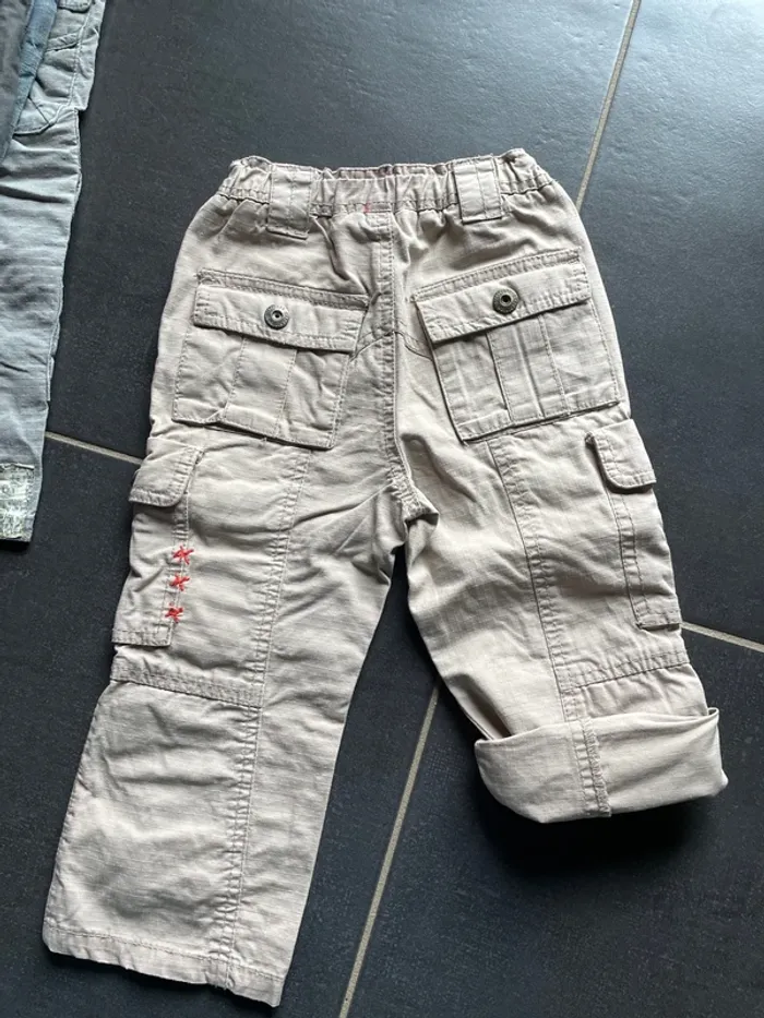 Lot 4 pantalons gris kaki beige bleu - photo numéro 17