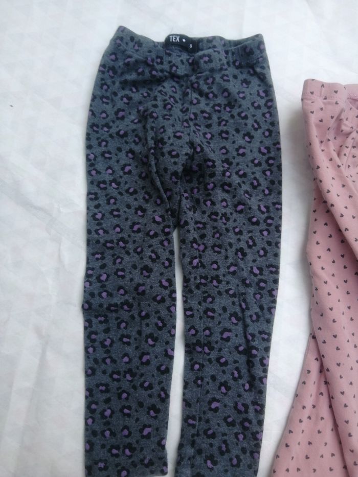 Lot de 2 leggings taille 2-3ans - photo numéro 4