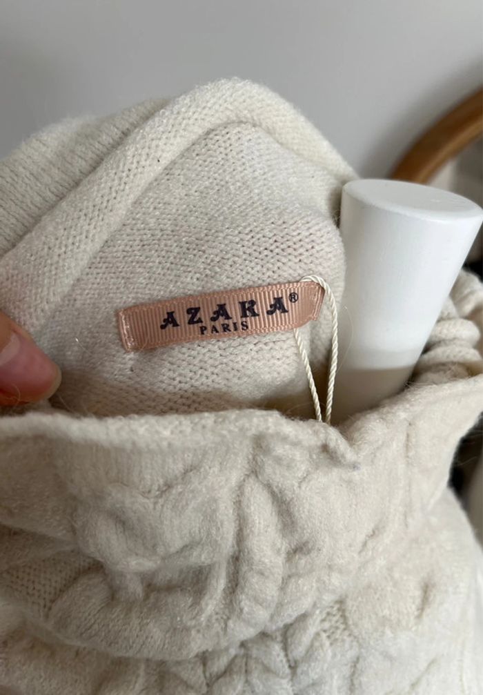 Pull col montant crème Azara Paris - photo numéro 6