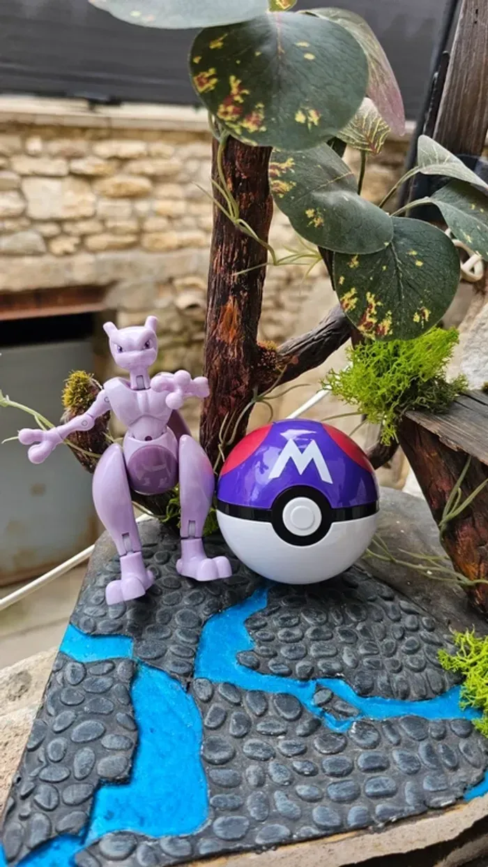Super figurine Pokemon Mewtwo pliable en boule - photo numéro 4