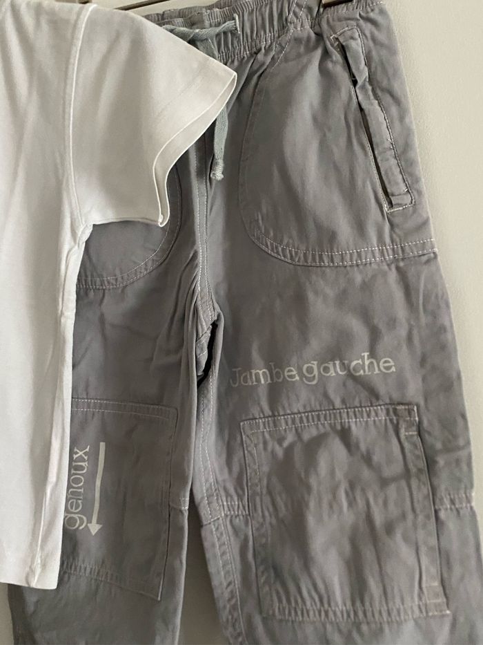 DPAM 4 ans pantalon cargo + t-shirt - photo numéro 3