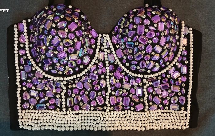 Top court bustier perle