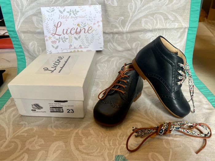 Chaussures /bottines tout cuir Lucine T.23 Marine Liberty - photo numéro 2