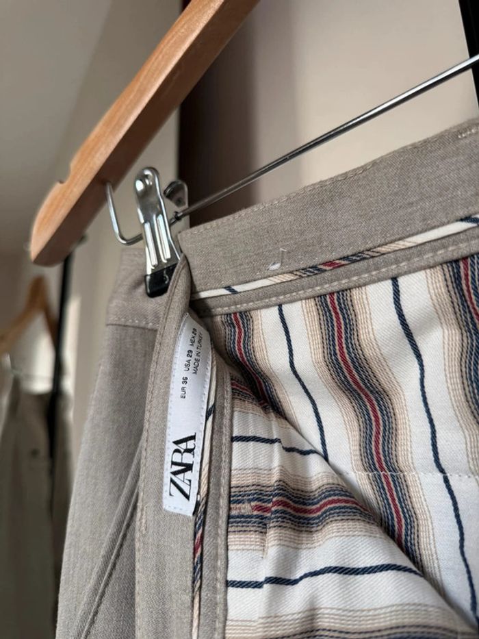 Pantalon élégent beige clair taille 36 Zara - photo numéro 3