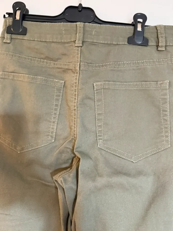 Jean taille haute kaki en très bon état taille 38 denim co - photo numéro 6