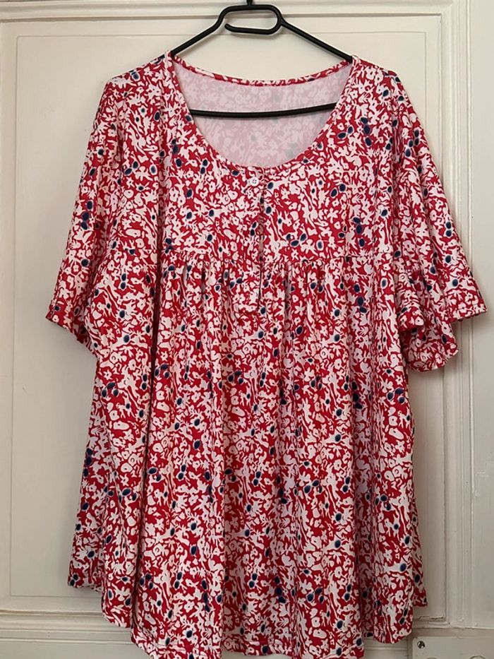 Chemise rouge et blanche taille 5XL - photo numéro 2
