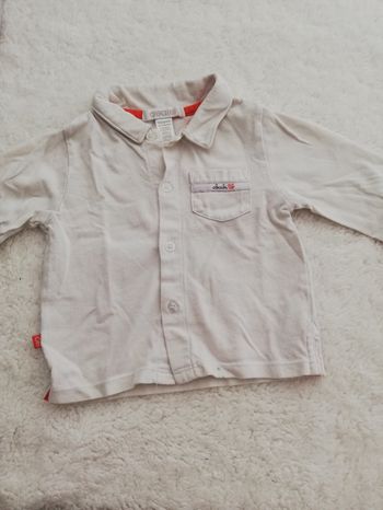 Chemise beige garçon 3 mois obaïbi