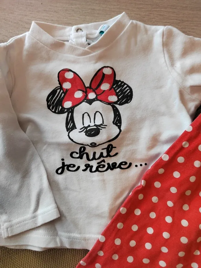 Pyjama 2 pièces Minnie 12 mois - photo numéro 3