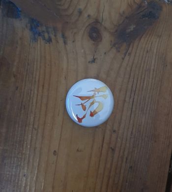 Badge broche kanji japonais / chinois