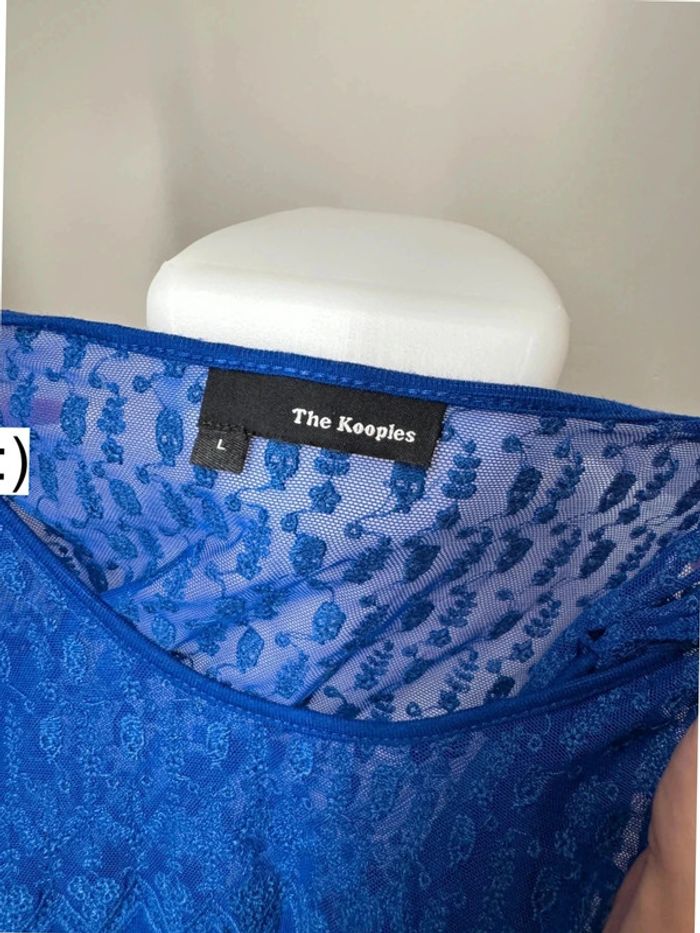 T-shirt The Kooples taille L bleu avec dentelle - photo numéro 7