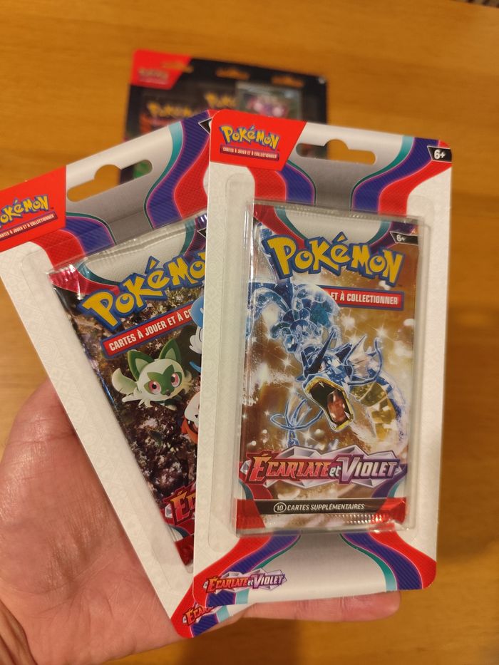 Lot Items cartes Pokémon Tripack boosters etincelles déferlantes fable nébuleuse EV1 - photo numéro 3