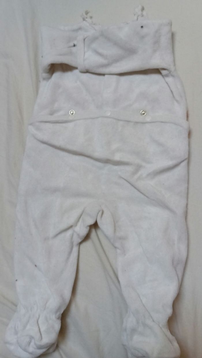 Pyjama blanc motifs biche m.l / 3 mois - photo numéro 3