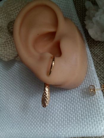 Boucles d'oreilles serpents dorés