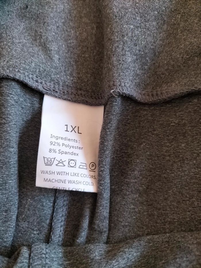 Pantalon gris patte d'éléphant 1XL - photo numéro 3