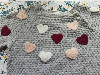 Pull H&M gris pour fille 74 cm