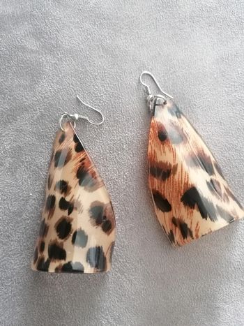 Boucle d'oreilles leopard félin 🐆
