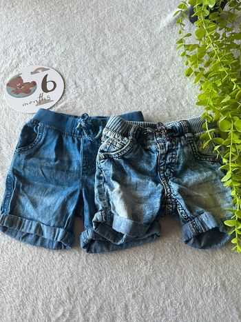 Lots de 2 short effet jean pour bébé garçon