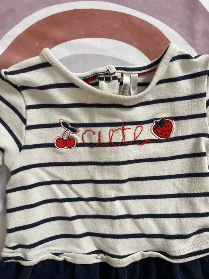 Robe bébé fille Orchestra – Taille 23 mois – Rayée noir & blanc - photo numéro 4