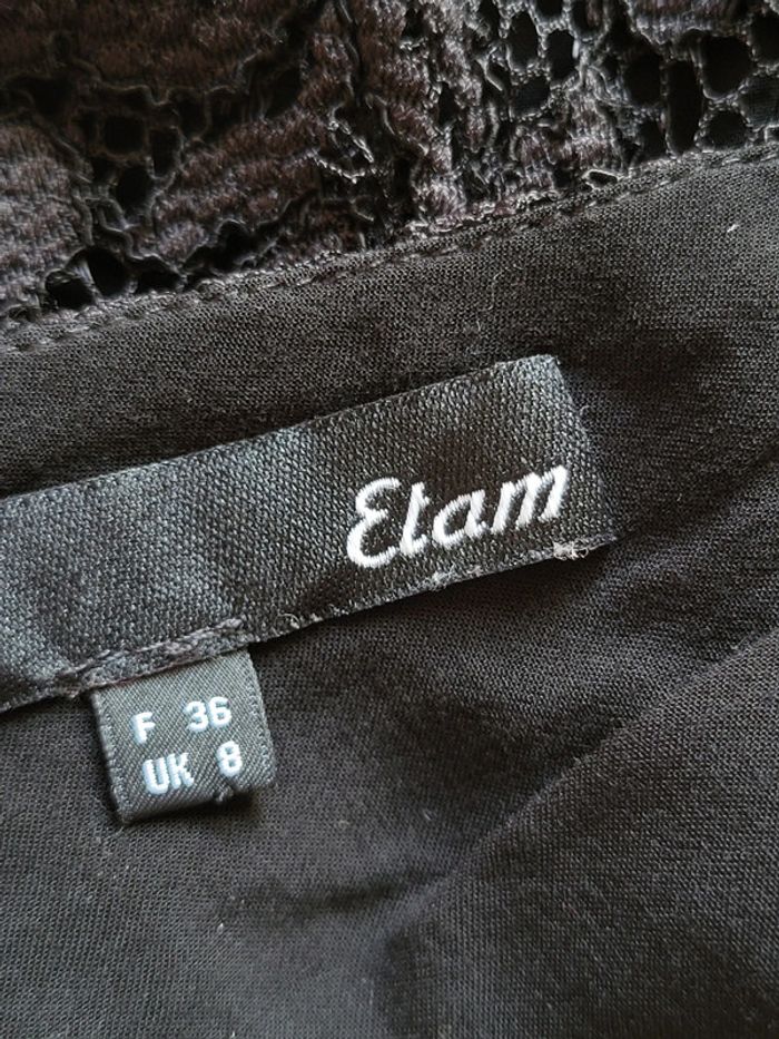 Jolie robe en dentelle florale noire Etam - Romantique chic - photo numéro 12