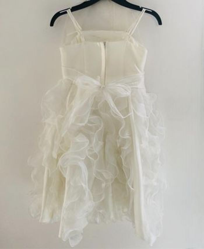 Robe de cérémonie ivoire avec cerceau et étole - photo numéro 2