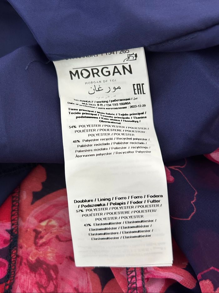 Robe fleurie neuve à manches longues Morgan taille 34 (valeur 80€) - photo numéro 10