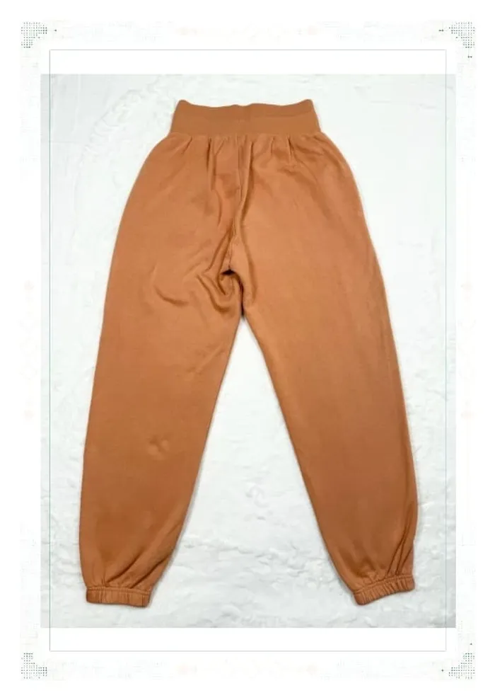 Nike jogging taille haute coupe large orange claire femme taille XS coton - photo numéro 3