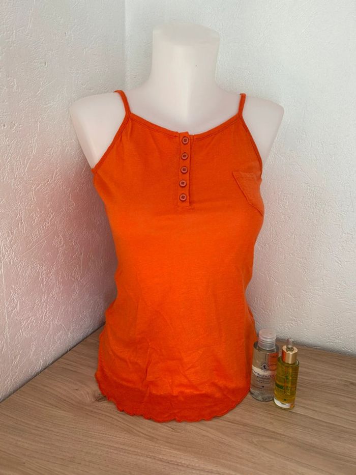 🔥 Haut orange à bretelles La Redoute 🔥