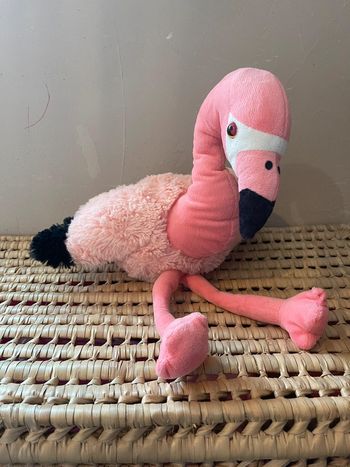 Grande peluche Flamand rose