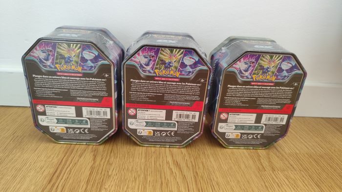 Lot de 3 boîtes métalliques carte Pokémon Kyogre Ex Dialga Ex Xerneas Ex neuves scellées - photo numéro 2