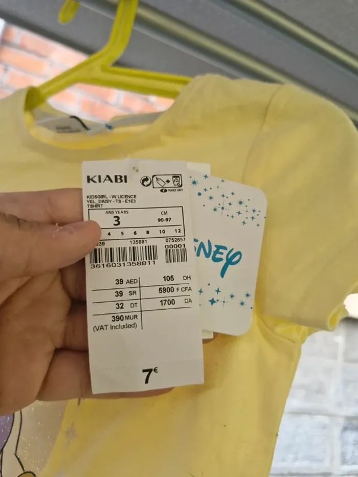 👧T-shirt jaune •bébé • Daisy Duck - photo numéro 3