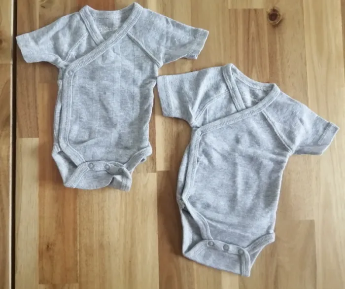 2 Bodies cache cœur manche courte kitchoun gris