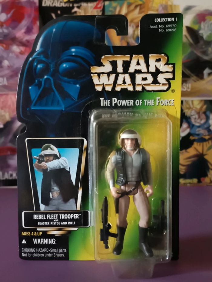 Figurine Star Wars POTF Rebel fleet Trooper Blaster pistol and rifle Kenner Tomy Japan