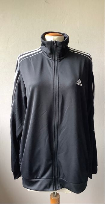 Veste Adidas noir bande blanche