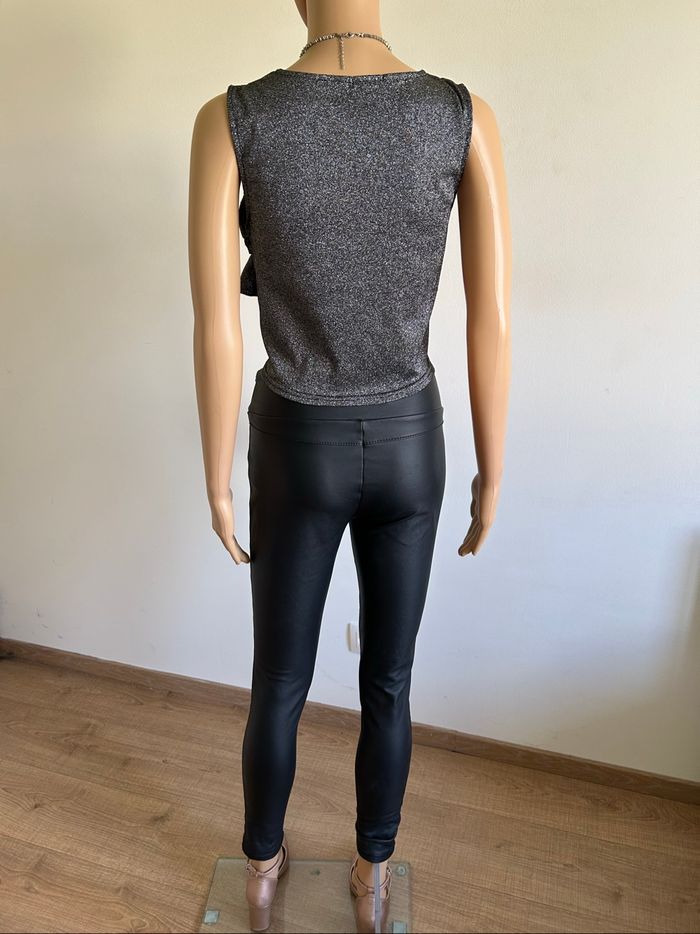 Haut court argenté pailleté sans manches Ardene taille L jamais porté - photo numéro 6