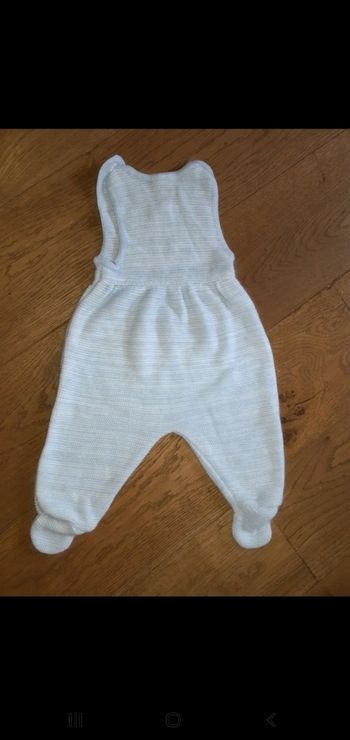 Salopette maille bleue 6 mois