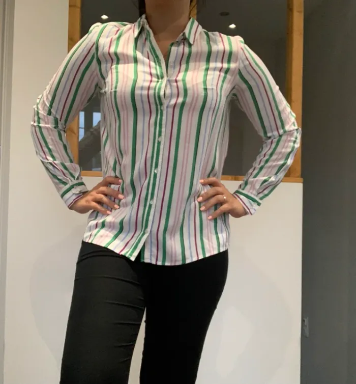 Chemise blanche à rayures