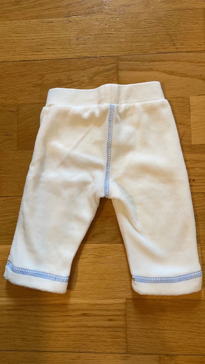 Pantalon épais 1 mois blanc et bleu bébé 9 - photo numéro 2