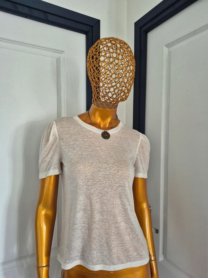 Tee-shirt Uni Femme Crème