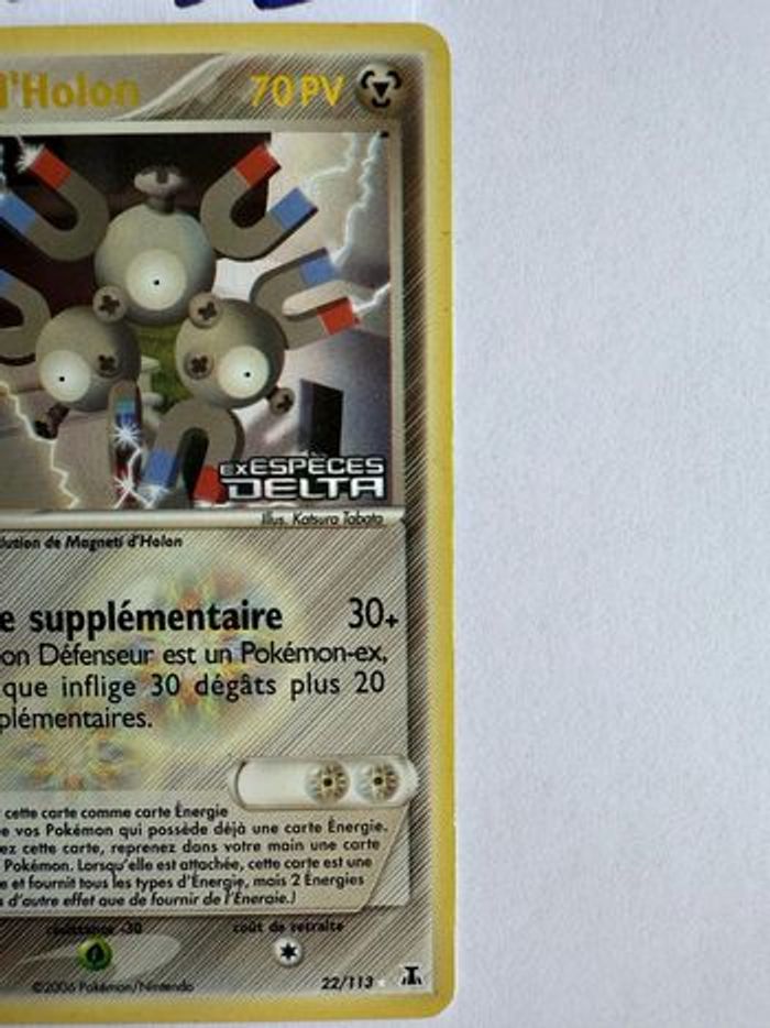 Carte Pokémon Magnéton d’Holon reverse 22/113 Ex Espèces Delta FR Usée - photo numéro 3