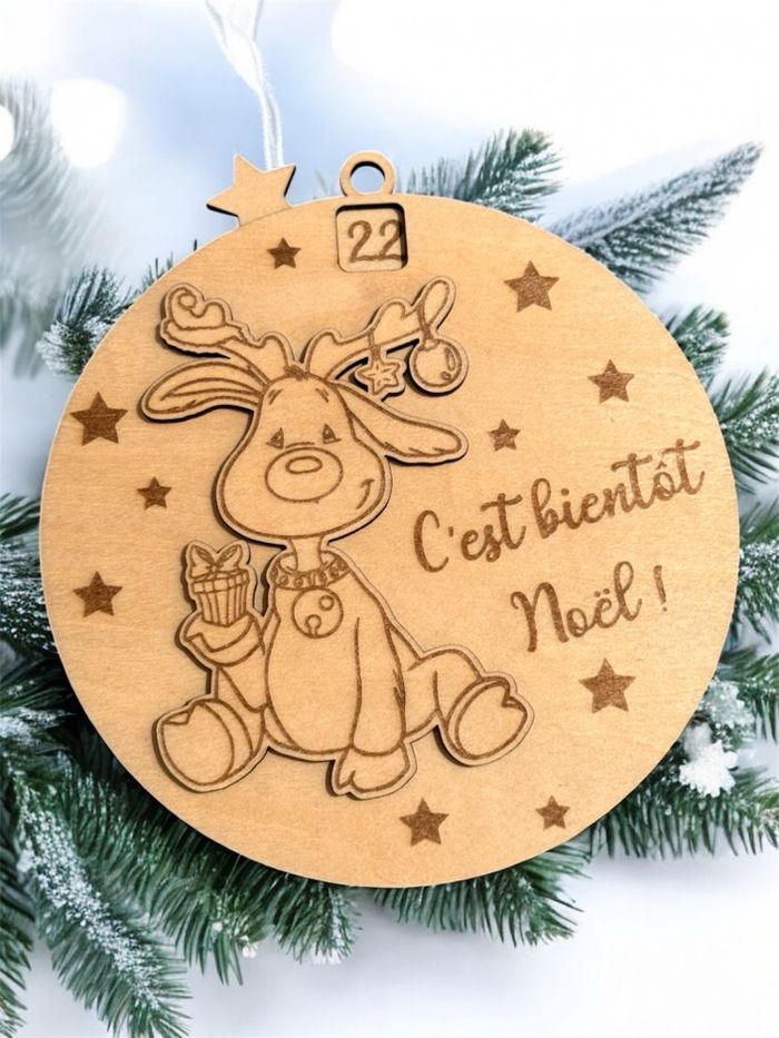 Décompte de Noël en bois